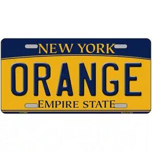 NCAA Syracuse License Plate Tag Metal Orange Sign Retro Bar New